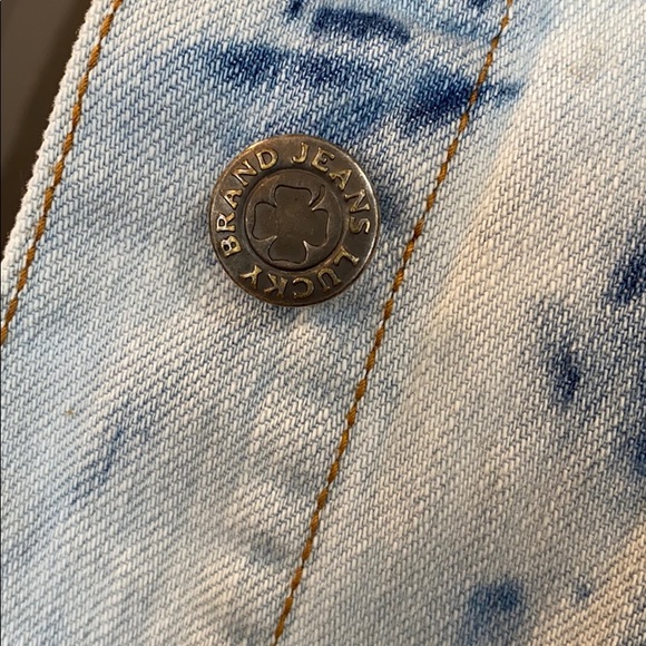 Lucky Brand Jean Jacket bleach-dyed jean jacket - Picture 4 of 9